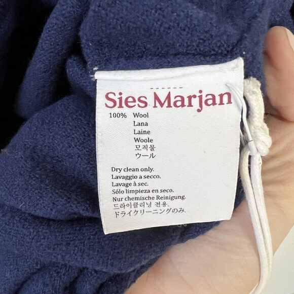 NEW Sies Marjan Marion Blue 100% Wool Cut Out Long Line Cardigan - Picture 11 of 11
